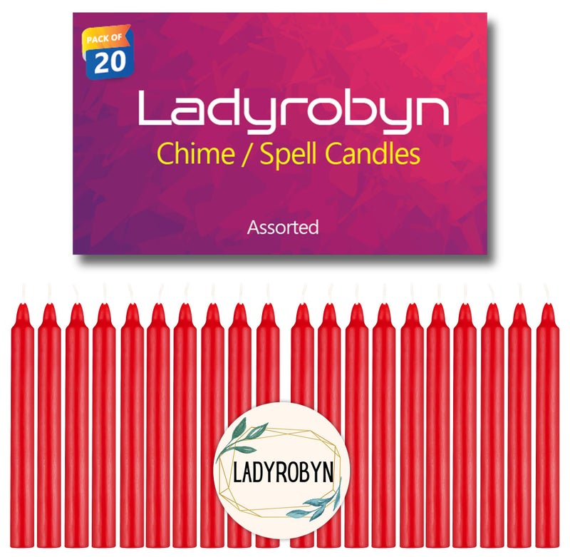 LadyRobyn Spell Candles (Set of 20, Red) - Image 1